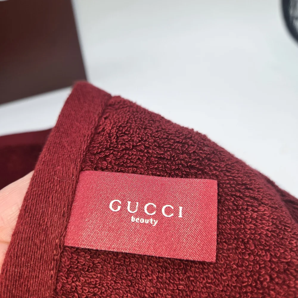 Gucci Burgundy Towel New With Box Promo